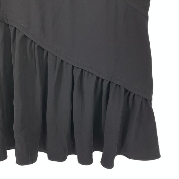 Opening Ceremony Women's Size 8 Black Sleeveless Ruffle Lace Up Mini Shift Dress - Picture 4 of 7